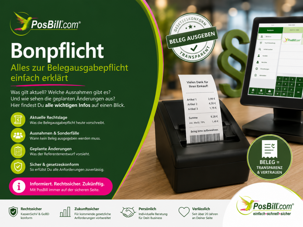 Bonpflicht Belegausgabepflicht